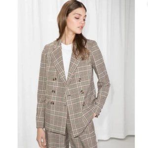Plaid Oversized Blazer From & Other Stories - Size 2